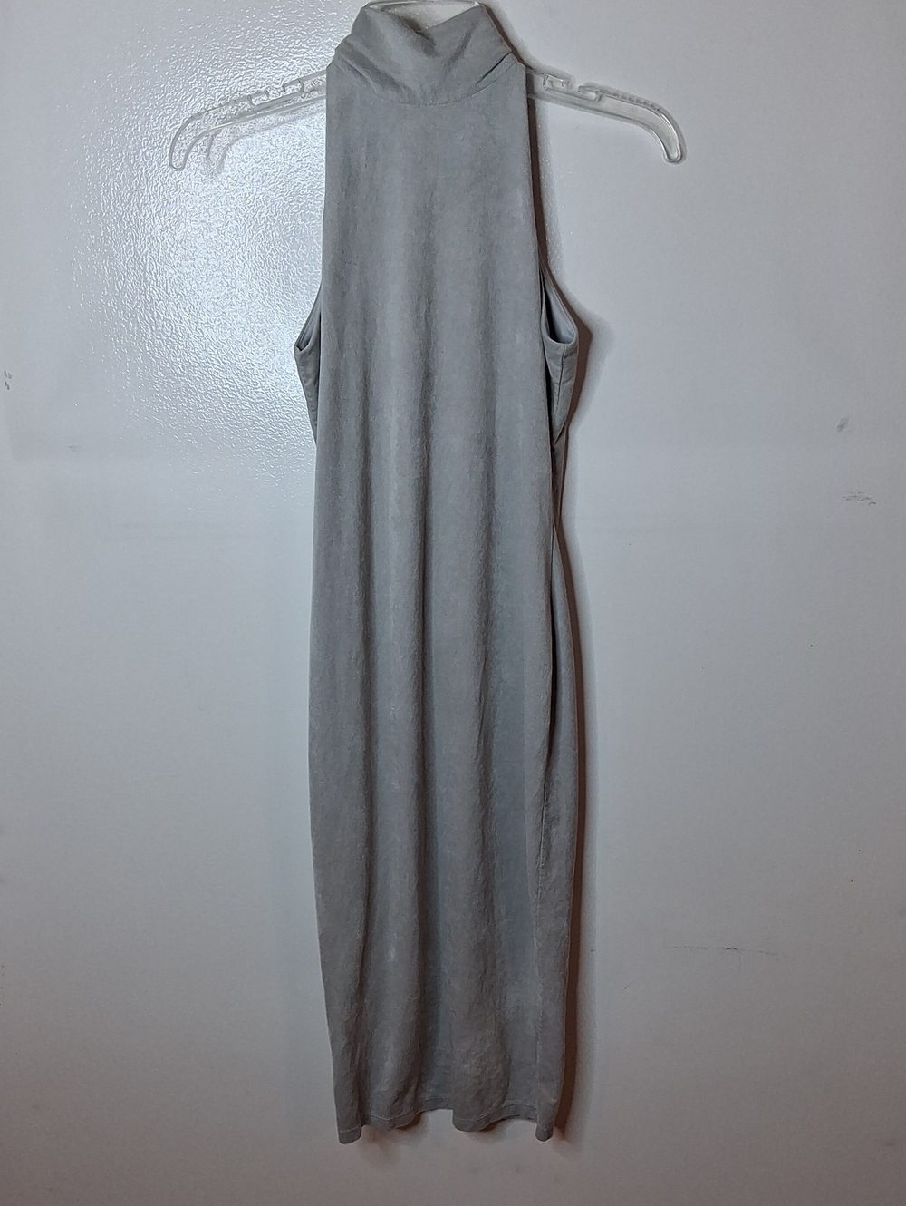 Lux Women's medium Sleeveless High-Neck Maxi Dress in Gray. Dressy, Party